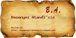 Besenyei Atanázia névjegykártya